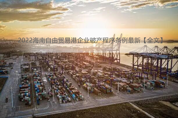 2022海南自由贸易港企业破产程序条例最新【全文】