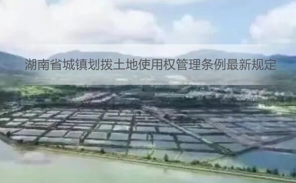 湖南省城镇划拨土地使用权**条例最新规定